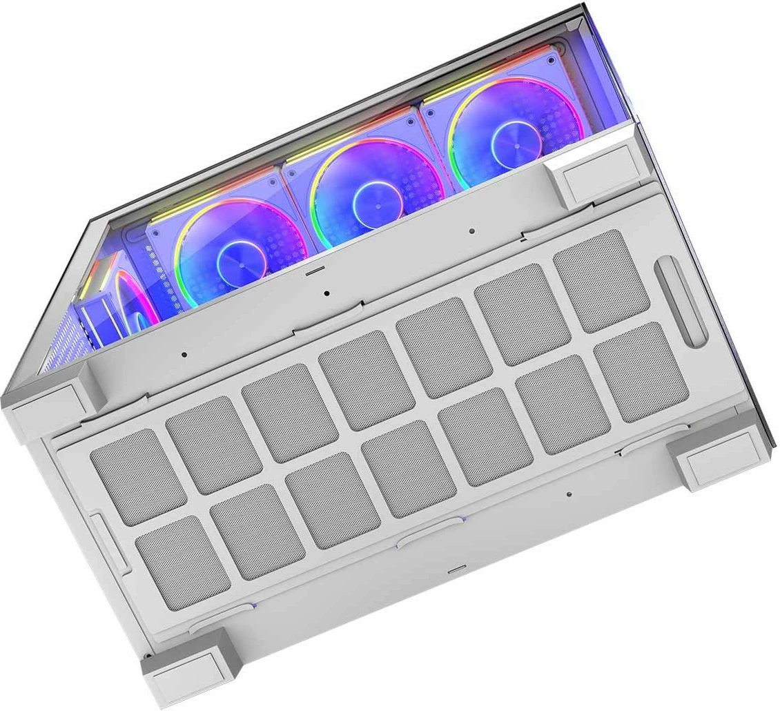 Kasë MODECOM Volcano Stellar 8F ARGB 20, Midi Tower, e bardhë