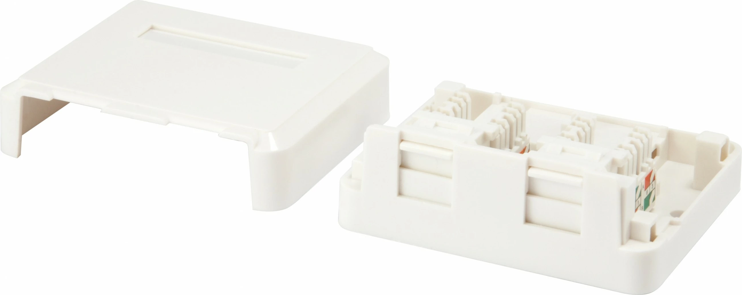Kuti sipërfaqësore për Keystone Jack EQUIP 2-Port, ABS, e bardhë