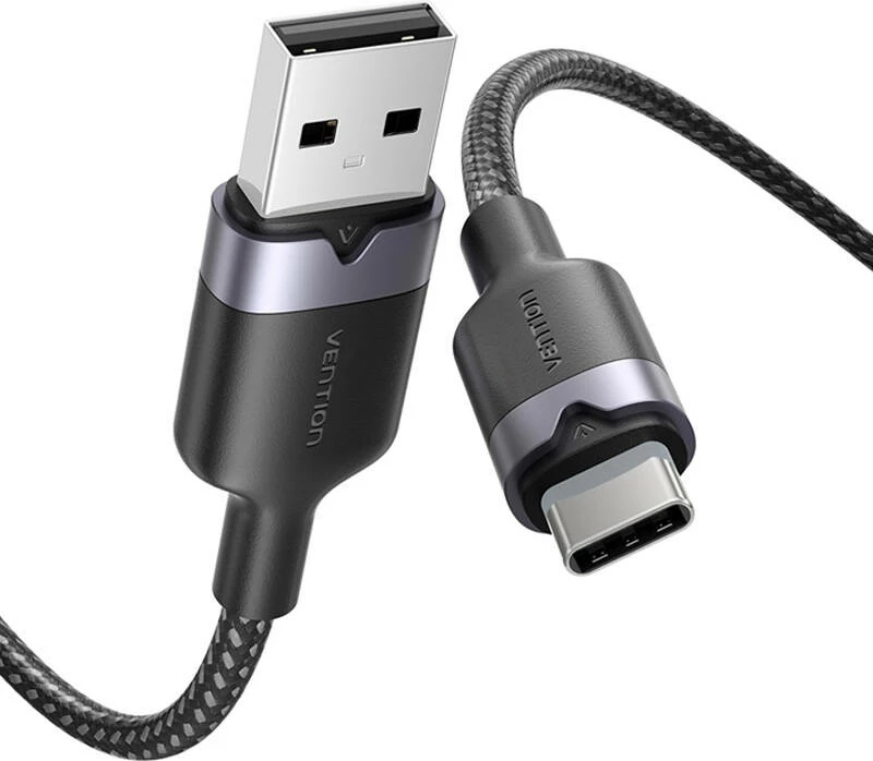 Kabllo USB 2.0 A në USB-C Vention CTNBF, 1m, e zezë
