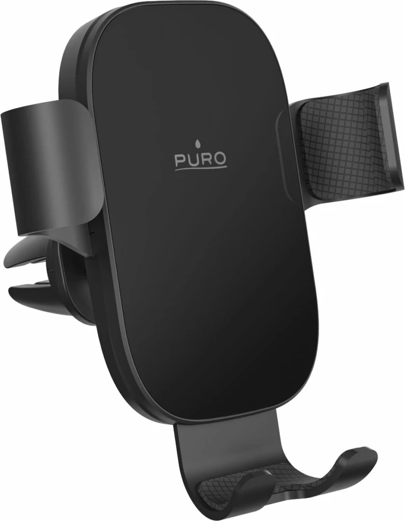 Mbajtës graviteti për celular Puro Gravity PUSH13BLK, për grilë të ajrit, i zi