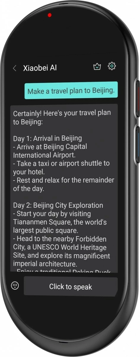 Përkthyes elektronik Maxcom mTalk MT100 4G, 1500 mAh, i zi