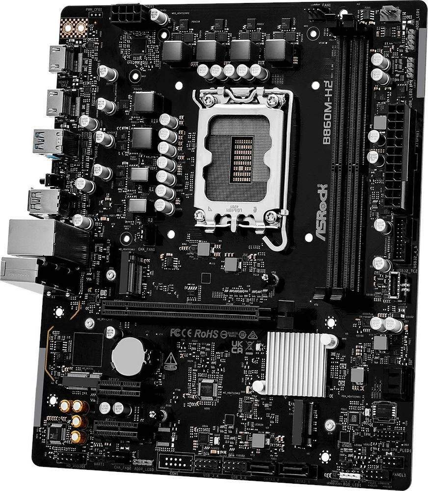 Pllakë amë ASRock B860M-H2, micro ATX, Socket 1851, e zezë