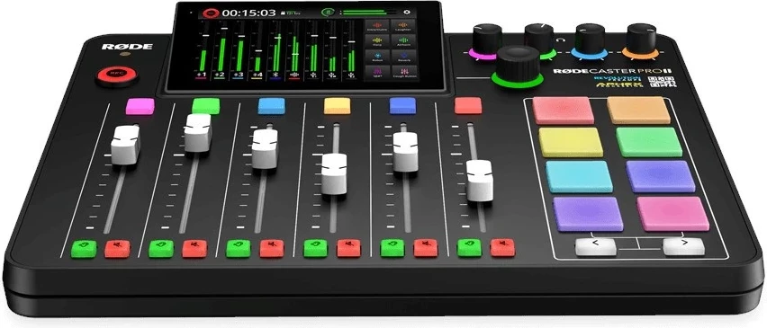 Studio prodhimi për Podcast dhe Muzikë RØDECaster Pro II, Ngjyrë e Zezë
