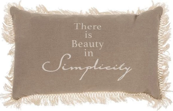 Jastëk dekorativ NEXT Simplicity me fransha, 30x50cm, Bezhë