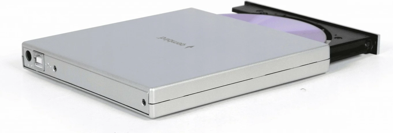 Lexues/shkrues CD/DVD i jashtëm, Gembird, DVD-USB-021-SV, USB 2.0, deri 24x CD / 8x DVD, argjendtë