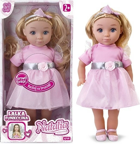 Kukull funksionale Artyk Natalia 36 cm, rozë