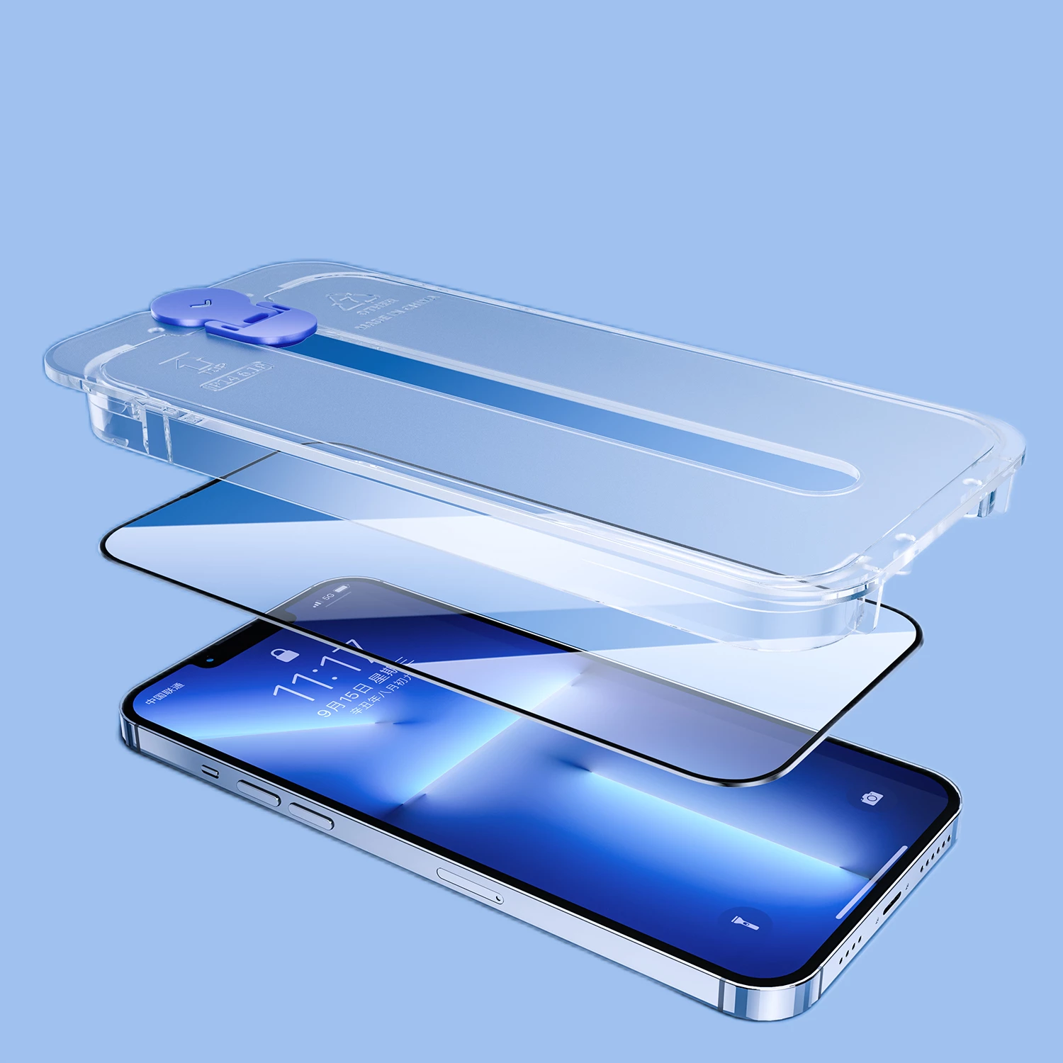 Xham i temperuar Joyroom JR-H11 me komplet montimi për iPhone 14 Plus, transparent