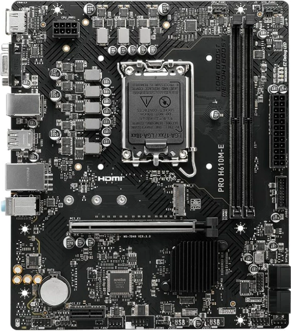 Pllakë amë MSI PRO H610M-E, Intel H610, LGA 1700, micro ATX