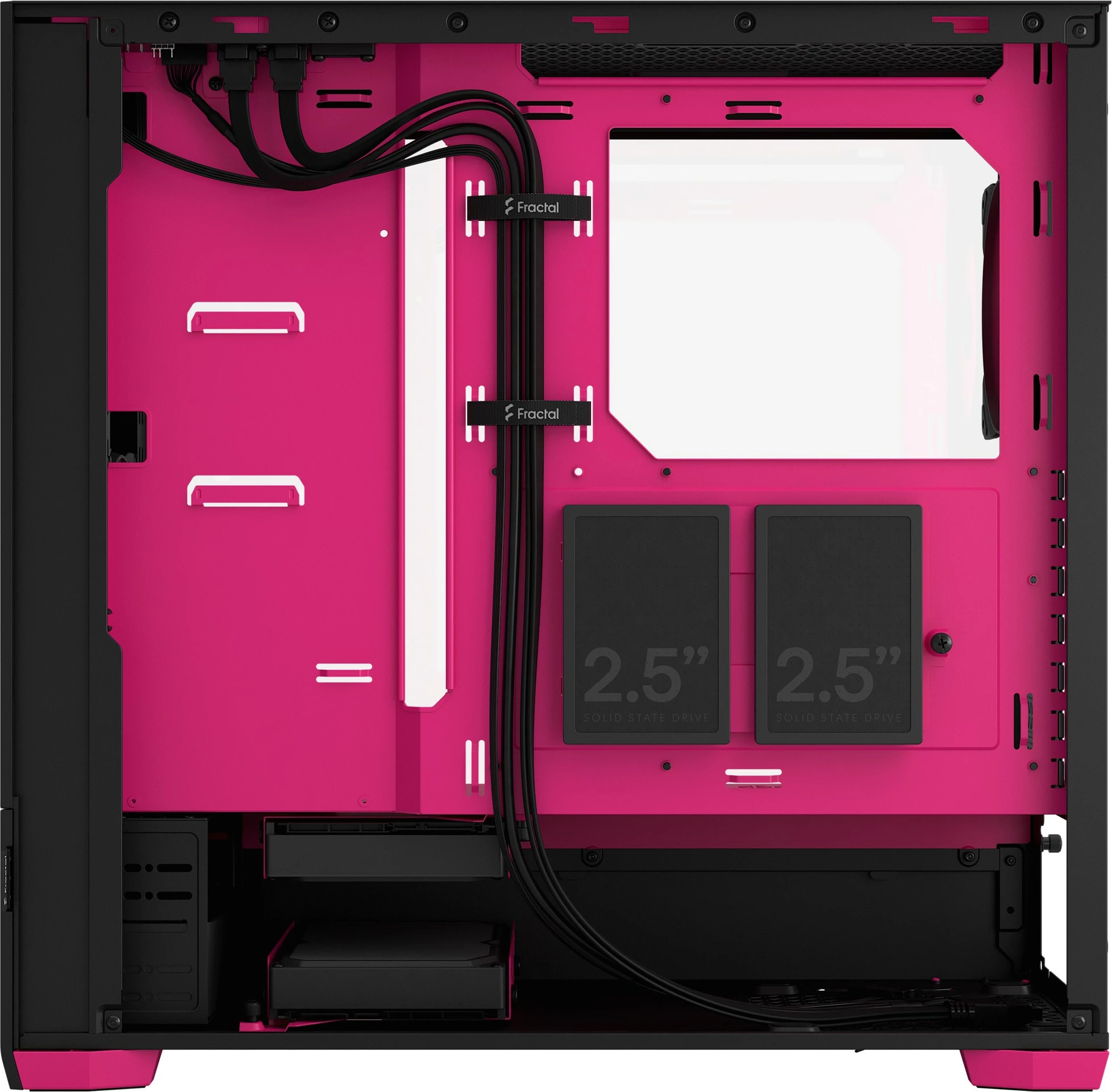 Kasë Fractal Design Pop Air RGB Magenta Core TG, Tower, xham i temperuar, RGB, e zezë/magenta