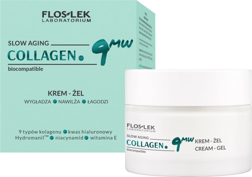Krem-xhel për fytyrë për femra Floslek Collagen.9MW, 50ml