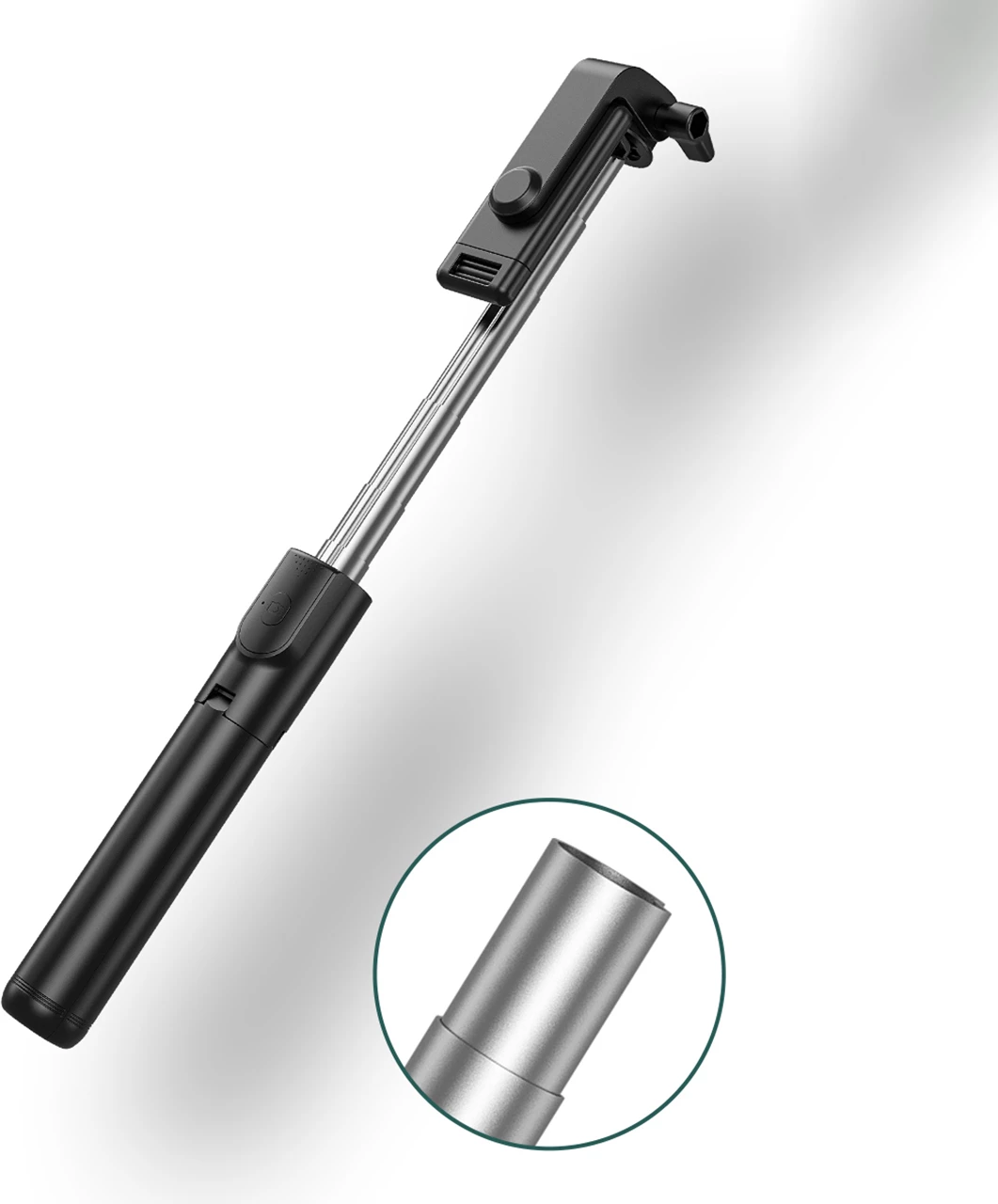 Selfie stick Wozinsky WHS1Y me tripod, 1m, me mbajtës telefoni, e zezë