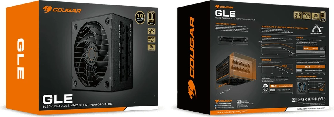 Furnizues energjie Cougar GLE 1000W, ATX3.1, 80 Plus Gold, i zi