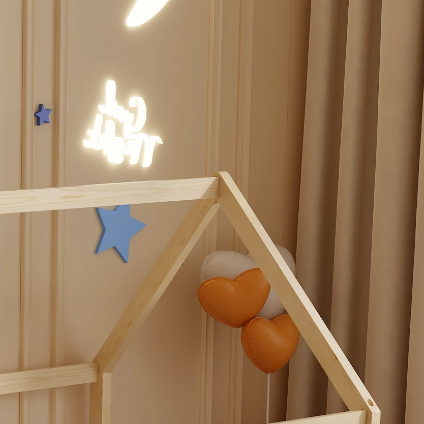 Krevat për fëmijë PEPE FH678.01 t.MONTESSORI DRU PISHË NATYRAL- 140x70cm