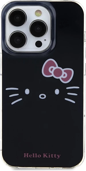 Mbështjellës Hello Kitty IML Kitty Face për iPhone 13 / 13 Pro, i zi