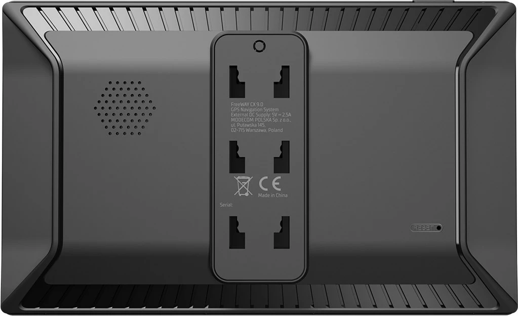 GPS navigacion për vetura MODECOM FreeWAY CX 9.0 me iGO Navigation Truck, 8 GB, E zezë