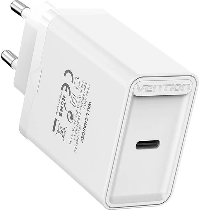 Karikues rrjeti Vention FAIW0-EU, USB-C, 30W, Bardhë