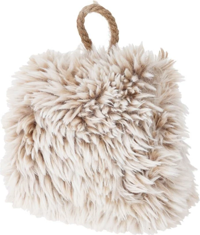 Mbajtës dere KOOPMAN Faux Fur, H15x10x15cm, Bezhë