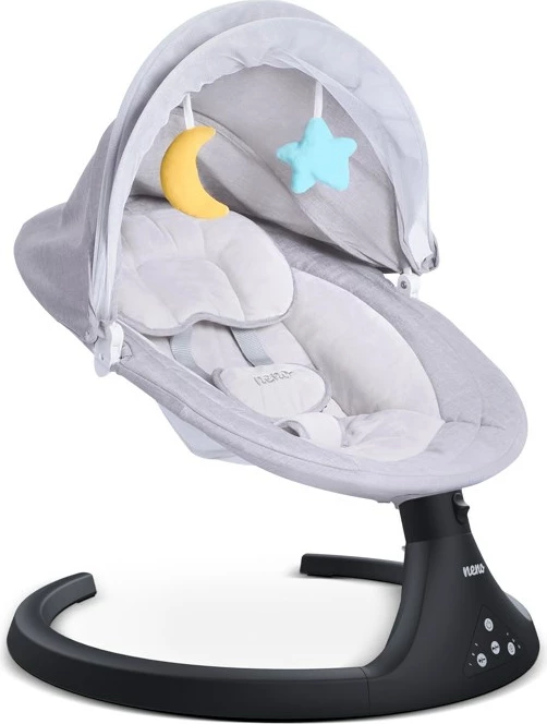 Lëkundëse elektronike neno Aurora për fëmijë, gri