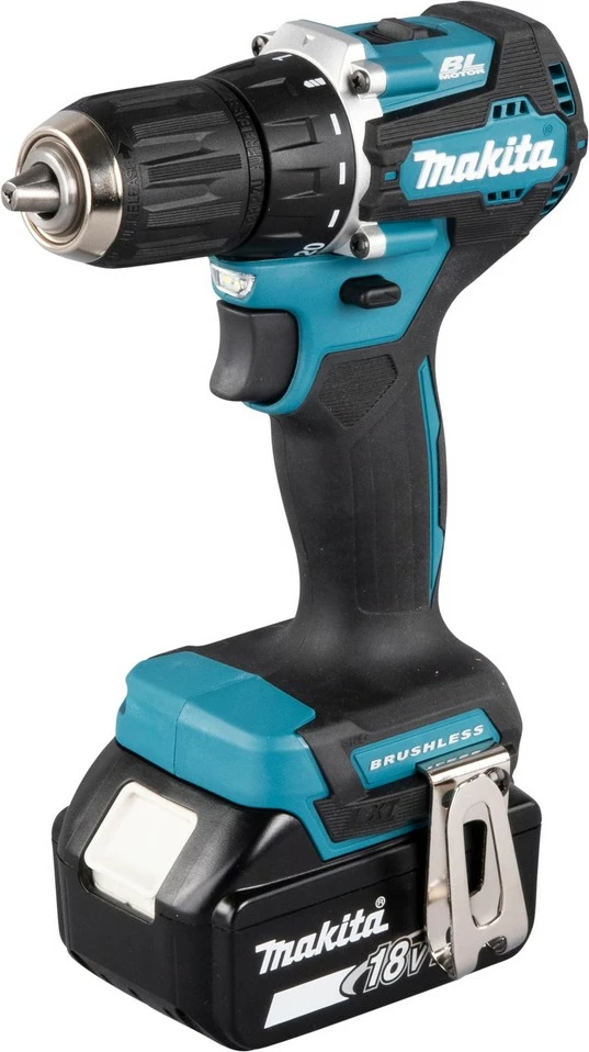 Makineri shpimi Makita DDF487Z, 18V, Li-Ion, 1.3cm, turkuaz