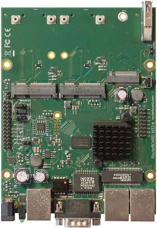 Routerboard MikroTik RBM33G, SIM card slot, Black, Green, Grey