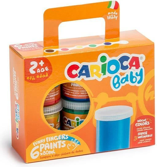Ngjyra gishti Carioca Baby 6x80ml