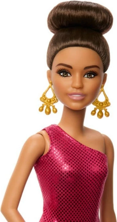 Kukull Barbie Mattel Dance Performer JFR09 me fustan të kuq dhe trofe