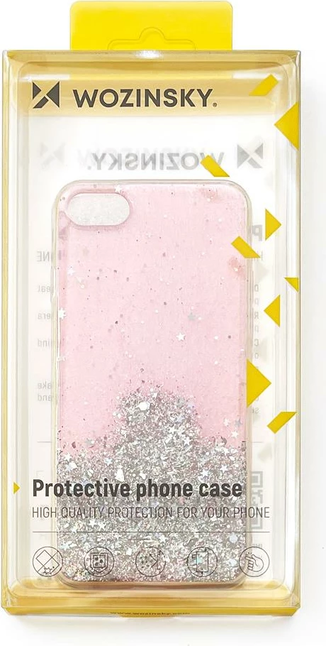 Mbështjellës Wozinsky Star Glitter për Xiaomi Redmi K40 Pro+, K40 Pro, K40, Poco F3, i zi/argjendtë