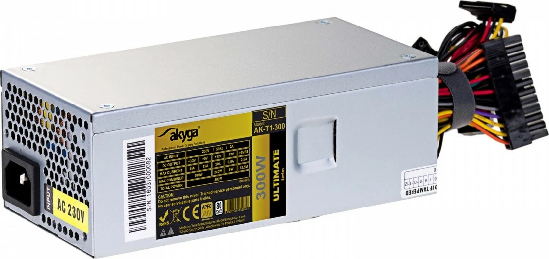 Kasë furnizimi AKYGA AK-T1-300, 300W, TFX, 80 PLUS