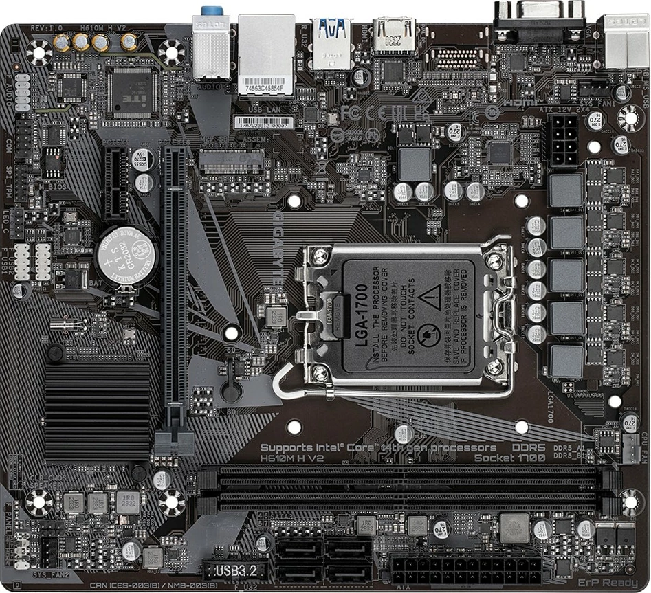 Pllakë amë Gigabyte GA-H610M H V2, Socket 1700, Intel