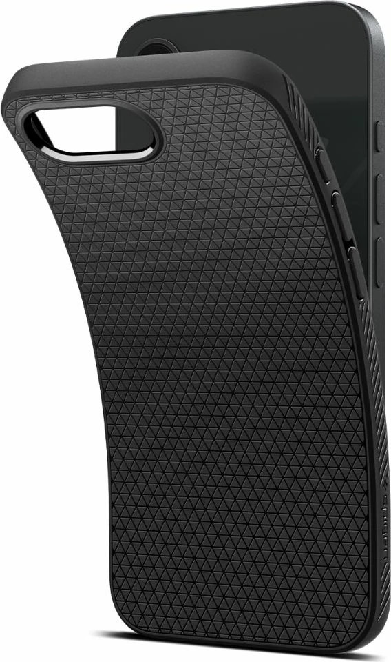 Mbështjellës Spigen Liquid Air për iPhone 16e, i zi mat