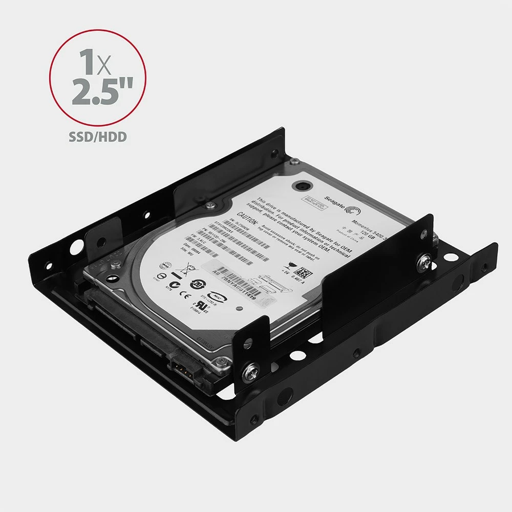 Kasë AXAGON RHD-225 për 2x 2.5" HDD/SSD, për pozicion 3.5", e zezë