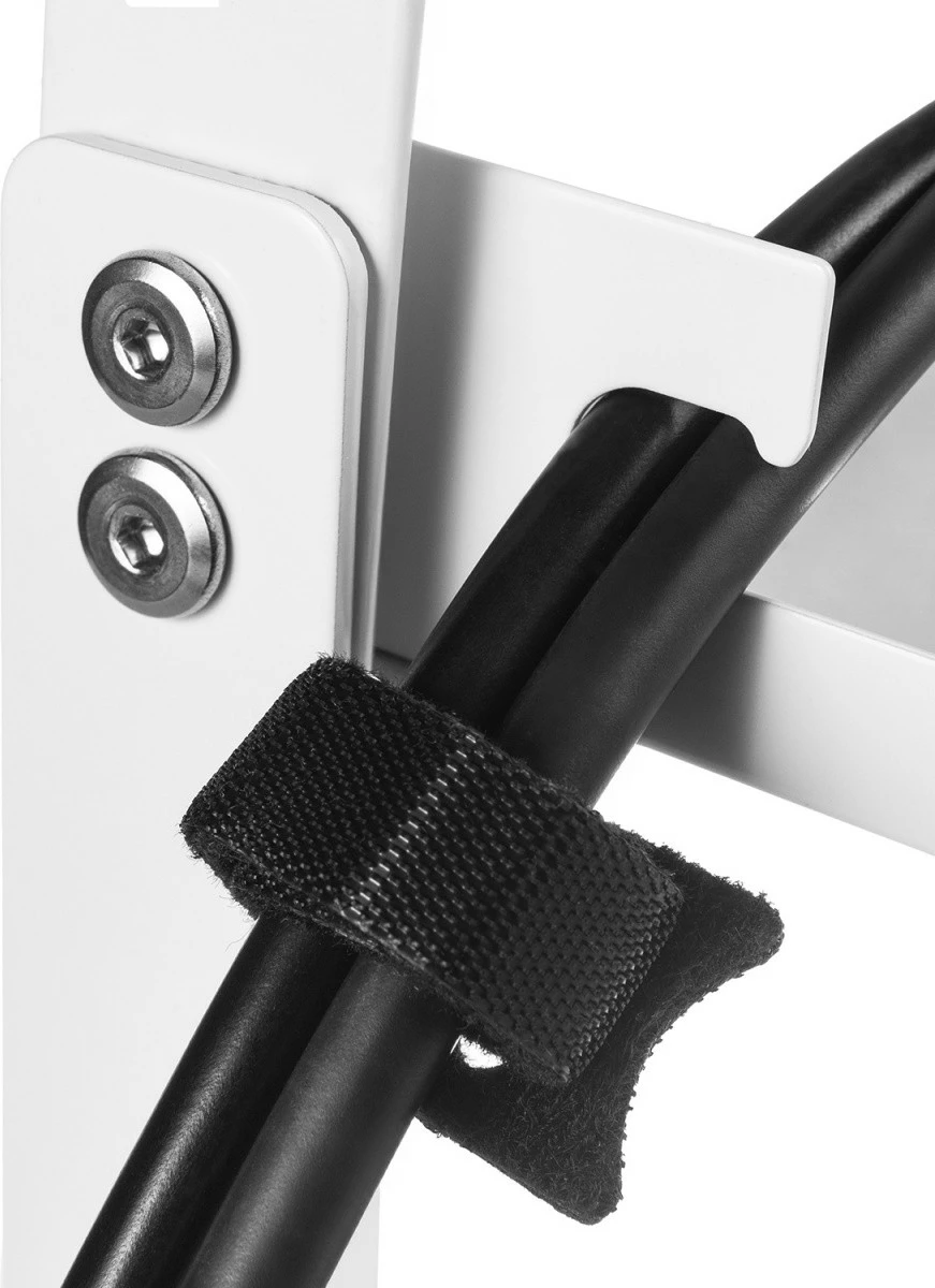 Organizues kabllosh nën tavolinë, Maclean MC-105W, 40 cm, ngarkesë 5 kg, montim me kapëse, i bardhë