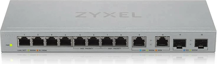 Switch Zyxel XGS1010-12-ZZ0102F, Unmanaged, Gigabit Ethernet (10/100/1000), Full duplex