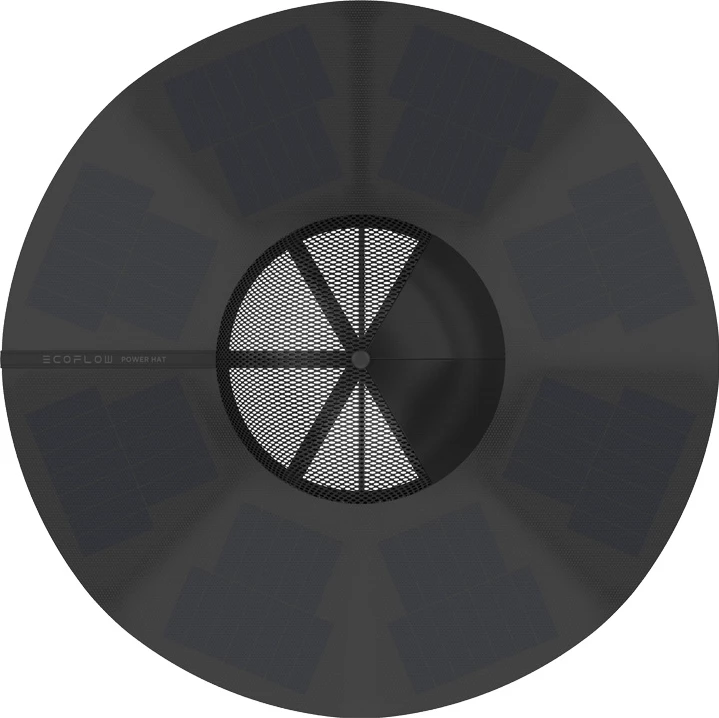 Kapelë EcoFlow Power Hat, M-L, me panele diellore, e zezë