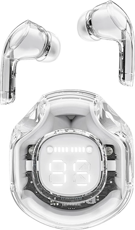 Kufje wireless Acefast T8 TWS, Bluetooth 5.3, me kuti karikimi, Bardhë