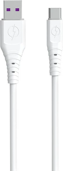 Kabllo USB në USB Type-C Dudao TGL3T, 1m, 6A, Bardhë