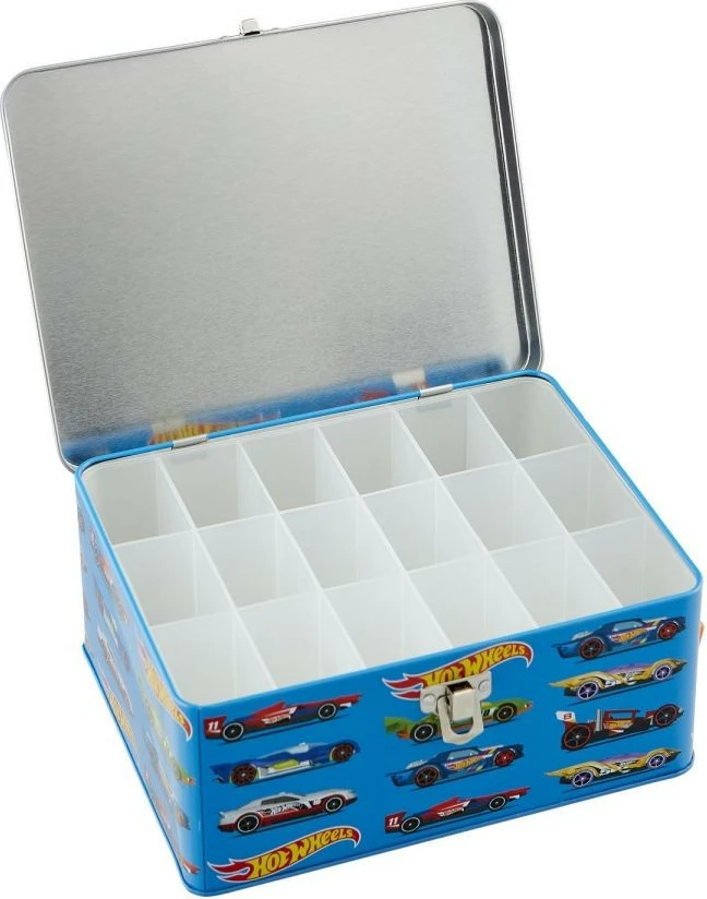 Kuti ruajtëse vetura lodër Hot Wheels Klein 2883, metalike, kaltër/portokalli