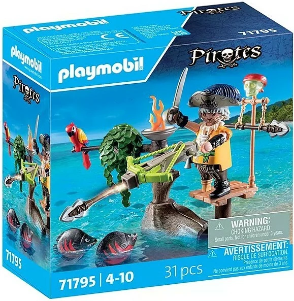 Set figurina Playmobil Pirates 71795 me balistë dhe aksesorë, plastikë