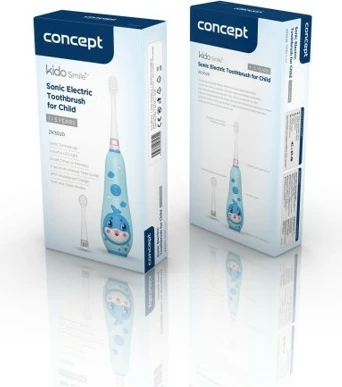 Furçë dhëmbësh elektrike Concept KIDO SMILE ZK3020 për fëmijë, Sonic, 4 koka, Kaltër