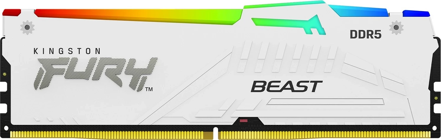 RAM Memorje Kingston FURY Beast 32GB 6000MT/s DDR5 CL36 DIMM (Kit of 2) Bardhë RGB