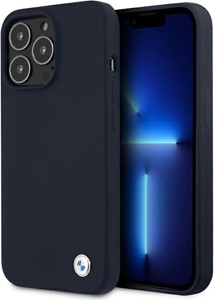 Mbështjellës BMW Silicone Signature për iPhone 13 Pro Max 6.7", Blu e errët