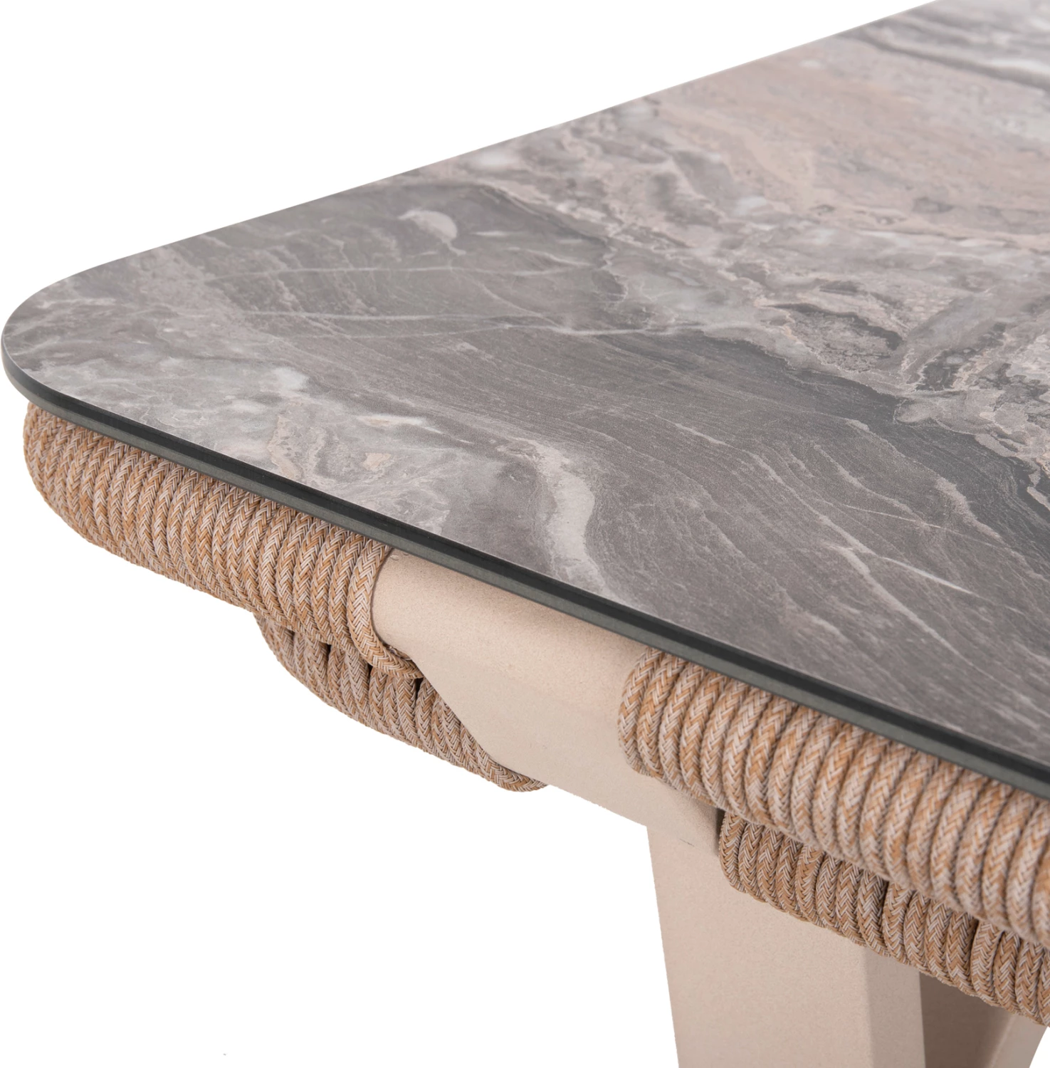 Set kopshti tavolinë & karrige DRIMM FH6119.01, 7 pjesë, bezhë