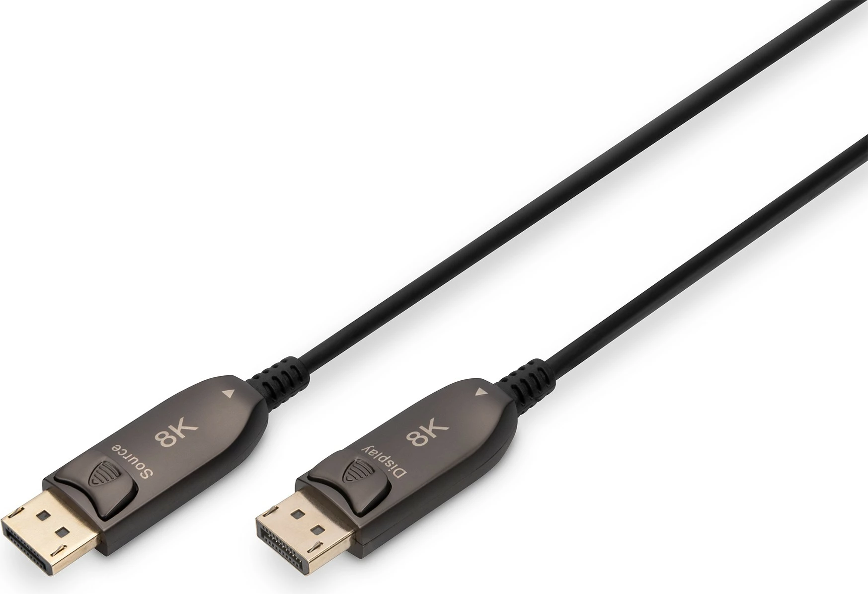 DisplayPort kabllo Digitus AOC Hybrid Fiber Optic 15m, UHD 8K, i zi