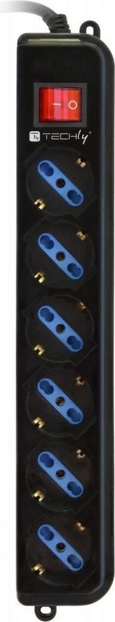 Kabllo vazhduese Techly Power Strip, 1.5m, e zezë