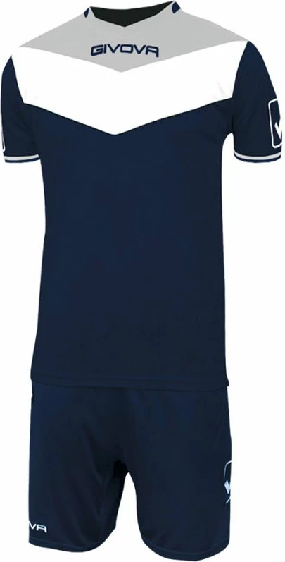 Komplet futbolli për meshkuj dhe fëmijë Givova, blu deti me gri