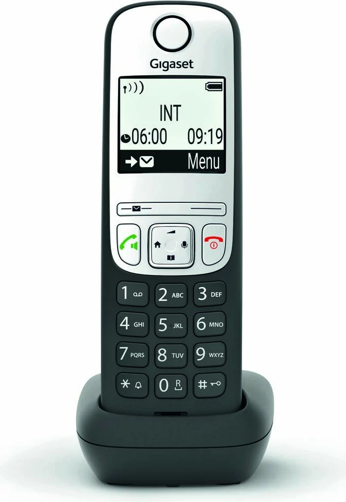 Telefon pa kabllo Gigaset A690HX, i zi/argjendtë, handset shtesë me karikues