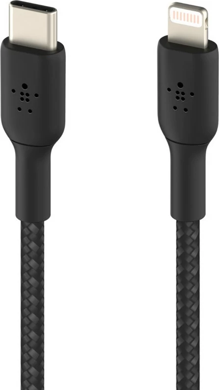 Kabëll Belkin CAA004BT1MBK, 1m, Lightning, USB C, i zi