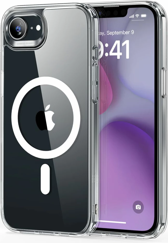 Mbështjellës ESR Classic Hybrid HaloLock për iPhone 16e, Transparent