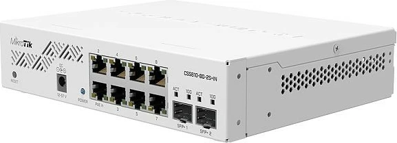 Switch MikroTik CSS610-8G-2S+IN, Gigabit Ethernet (10/100/1000), PoE, Bardhë
