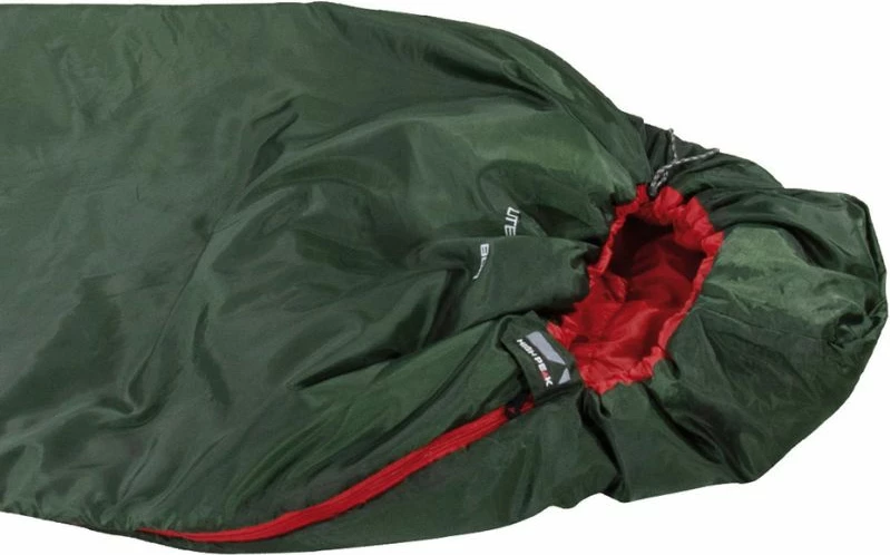 Thes gjumi High Peak Lite Pak 800, për turizëm në natyrë, e kuqe dhe e gjelbër
